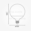 LED E27 G120 Birne 8W Kunststoff warmweiß