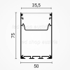SET: LED Aufbau- Hängeprofil Suspend_2 2000mm marmor