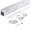 SET: LED Aufbau- Hängeprofil Suspend_2 2000mm marmor