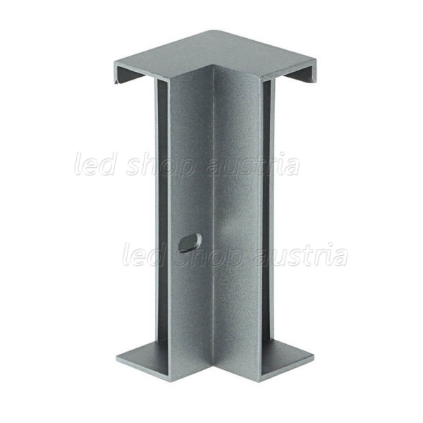 Eckverbinder für LED Sockelleistenprofil V1 Grau Metallic