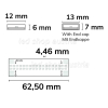 LED HT RGB+WW COB Flexband für bis zu 100°C, 24V DC, 19W, IP68, 5m, 896LED/m