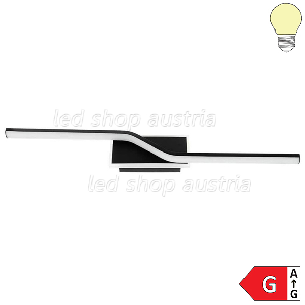 9W LED Wandleuchte Warmweiß Schwarz