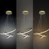 78W LED CCT Pendelleuchte Dimmbar Gold gebürstet 3-fach