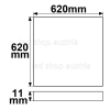 RGB-NW LED Panel 625x625mm 24V DC, RGB+W, 57W ohne VG