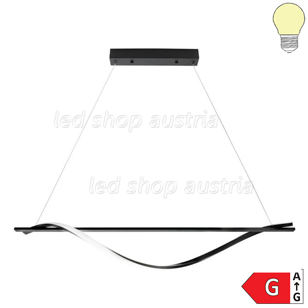17W LED Pendelleuchte warmweiß schwarz 110cm