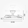 36W LED Deckenventilator slim schwarz CCT