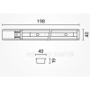1 Ph. Stromschiene für LED Schienenstrahler weiß 198cm