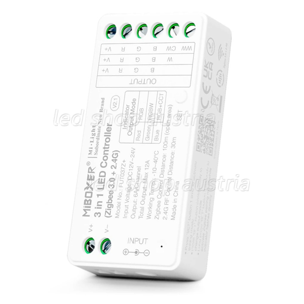 3 in 1 RGB, RGB-CCT, RGB-W 12A Receiver/Dimmer Zigbee 3.0