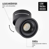 12W LED Deckenstrahler schwenkbar schwarz neutralweiß