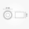 10W LED Deckenstrahler schwarz neutralweiß