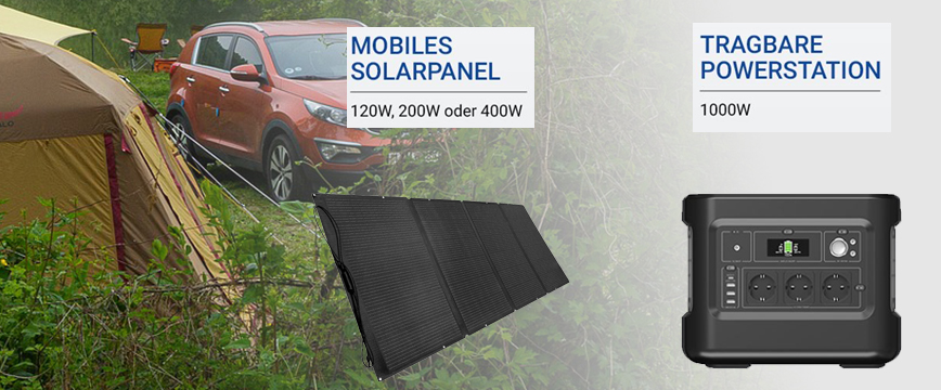 Mobiles Solarpanel Tragbare Powerstation