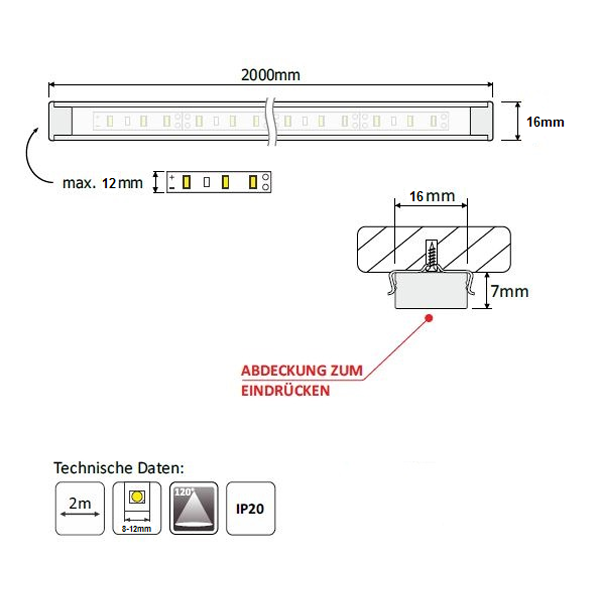 LED Profil ALU MINI XL 2000mm